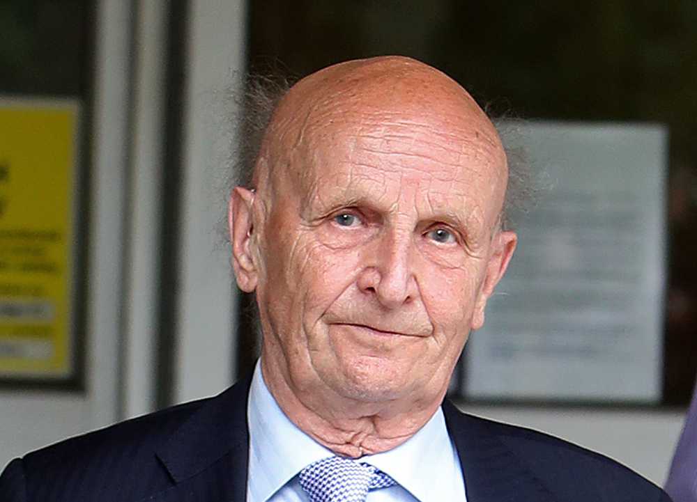 87-year-old David Lord leaves Sevenoaks Magistrates court in Kent.