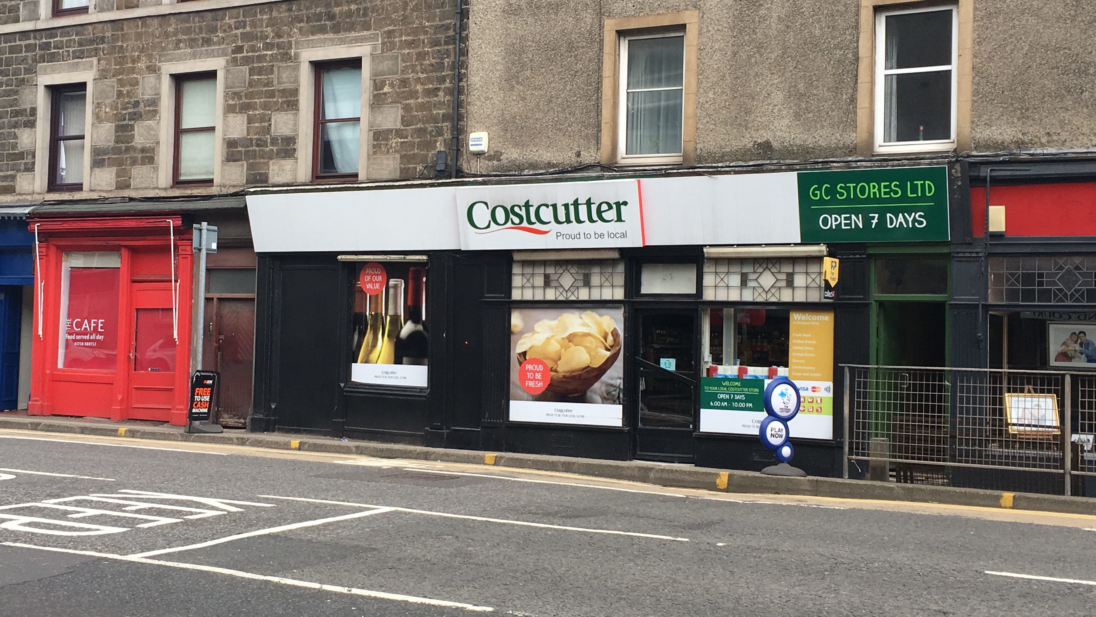 The Costcutter store which was targeted on Sunday night.