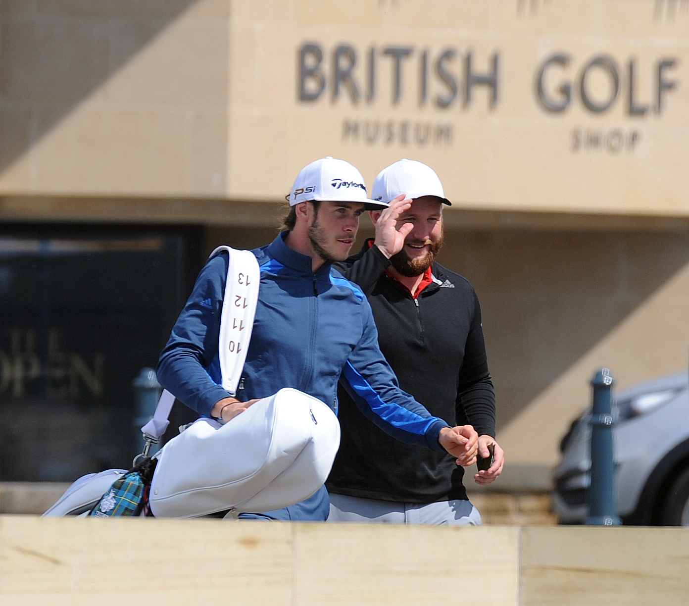 Gareth Bale arrives at the Old Course, St Andrews. (c) David Wardle