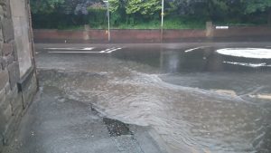 Flooding on Dens Road.