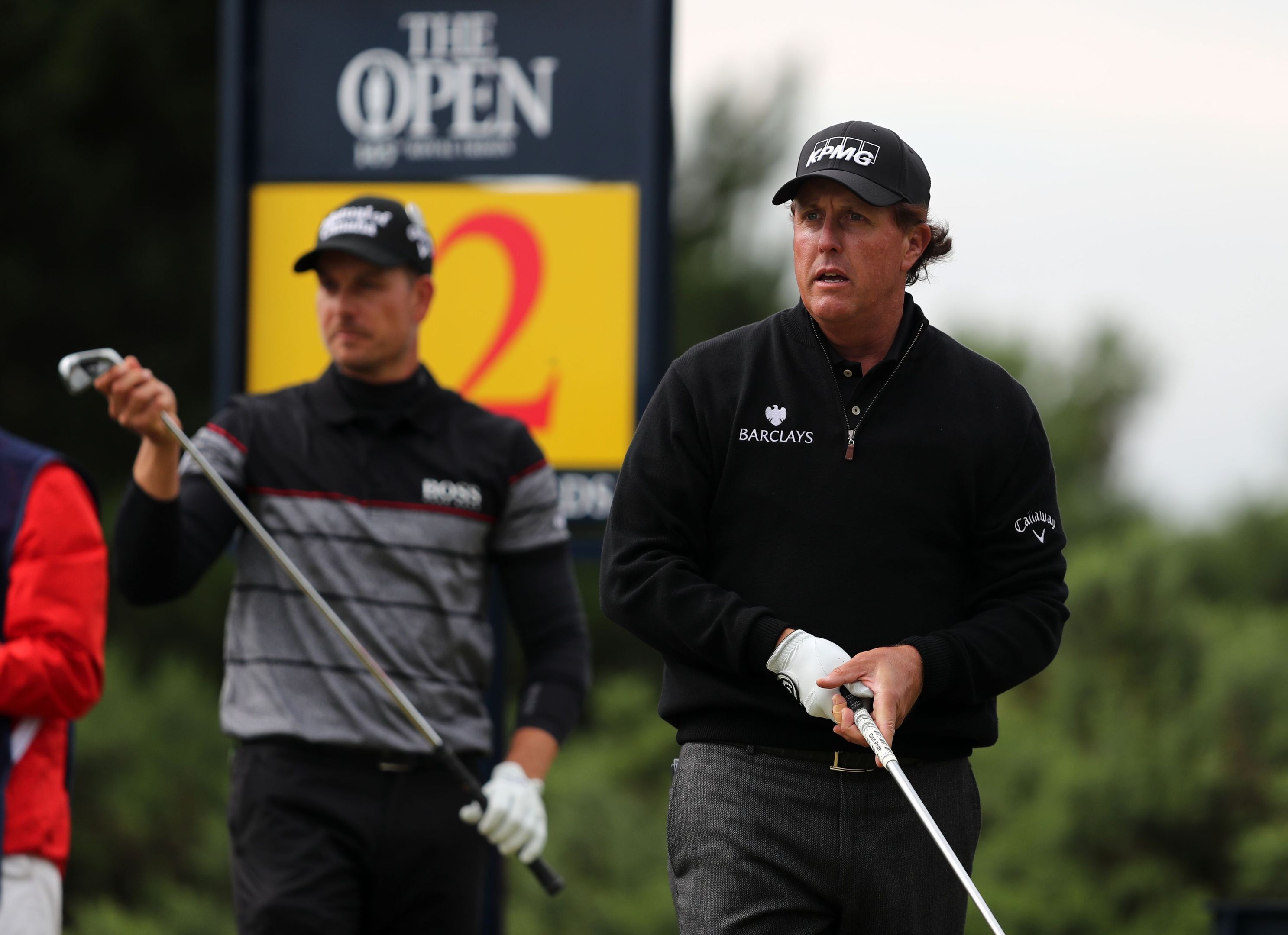 Henrik Stenson and Phil Mickelson during their epic final round duel at Royal Troon.