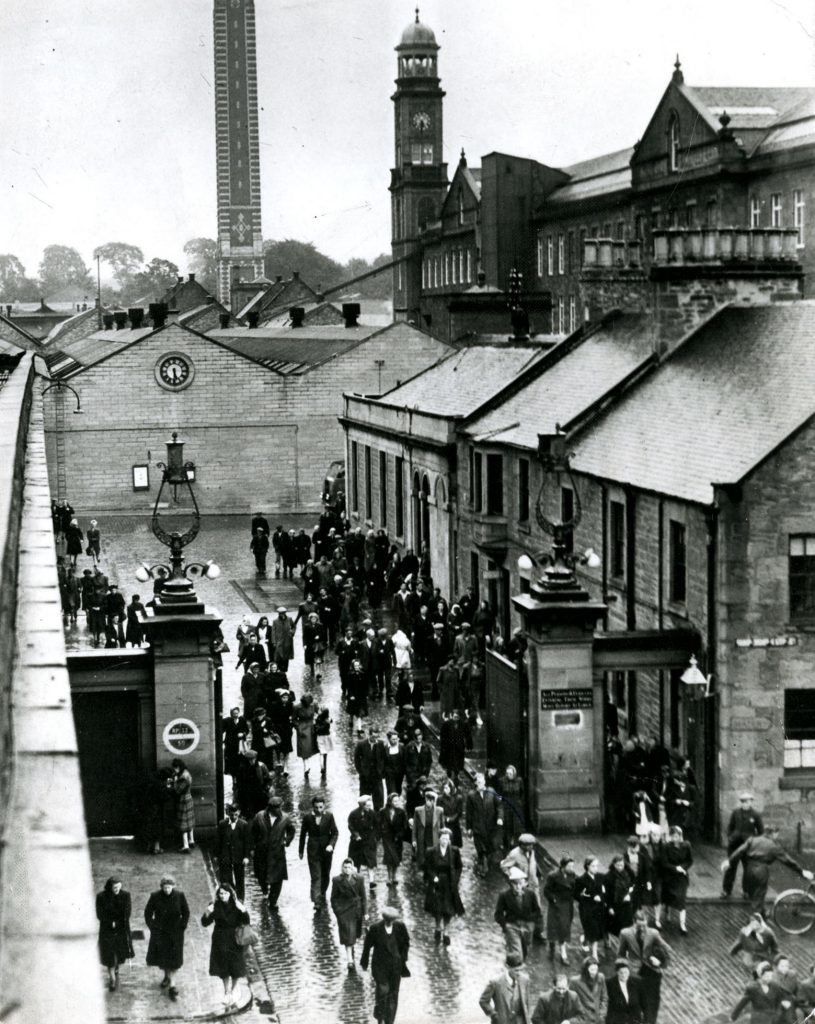 Workers leaving Camperdown works in 1950.