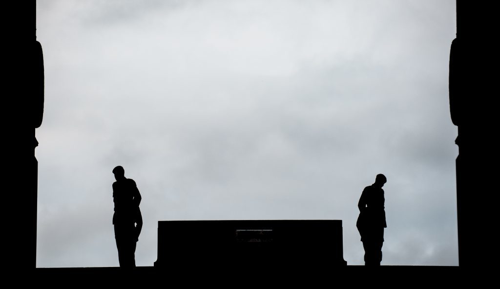 MoD handout photo of German soldiers taking part in a vigil overnight at the Thiepval Memorial in France, as the nation honours thousands of soldiers killed in the Battle of the Somme 100 years after the bloodiest day in British military history. PRESS ASSOCIATION Photo. Picture date: Friday July 1, 2016. See PA story HERITAGE Somme. Photo credit should read: Sergeant Rupert Frere RLC/MoD Crown Copyright/PA Wire NOTE TO EDITORS: This handout photo may only be used in for editorial reporting purposes for the contemporaneous illustration of events, things or the people in the image or facts mentioned in the caption. Reuse of the picture may require further permission from the copyright holder.