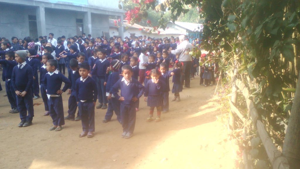 Children who will attend Jiwan Jyoti Higher Secondary School 