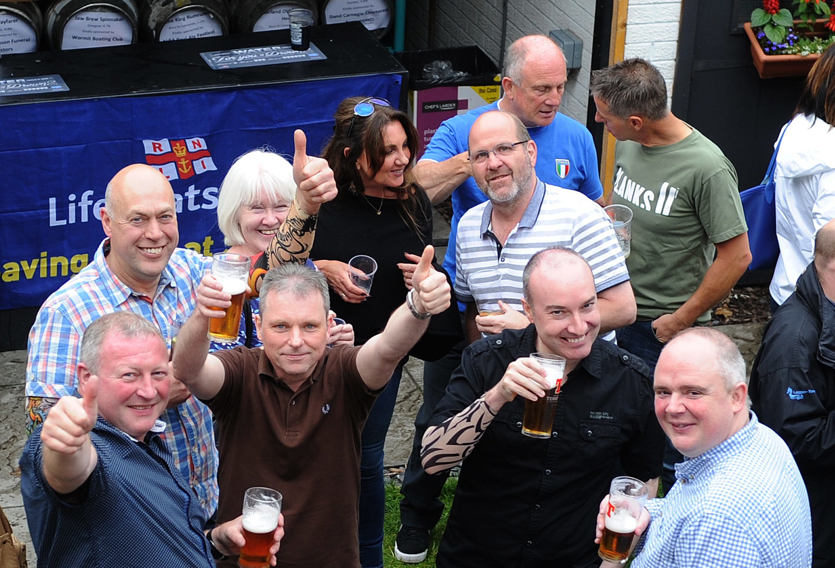 The annual Ron Bonar Beer Festival in the beer garden of the Fishermen's Tavern