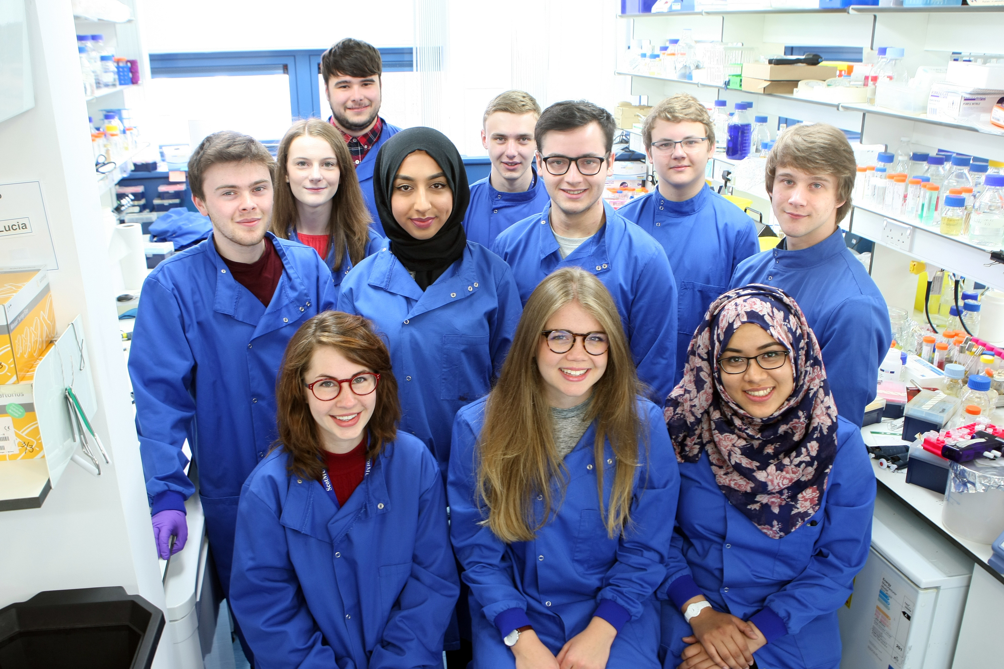 The students taking part in iGEM.