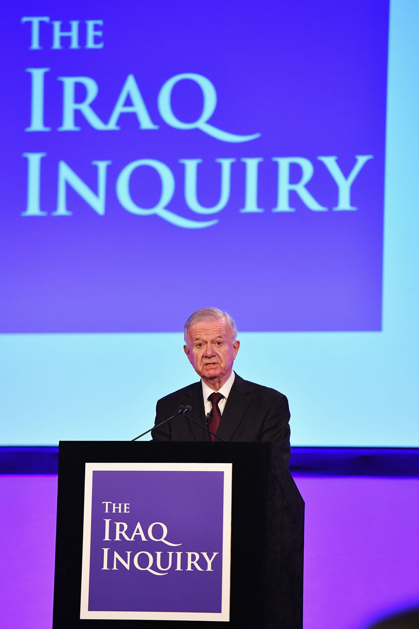 Sir John Chilcot presents The Iraq Inquiry Report.