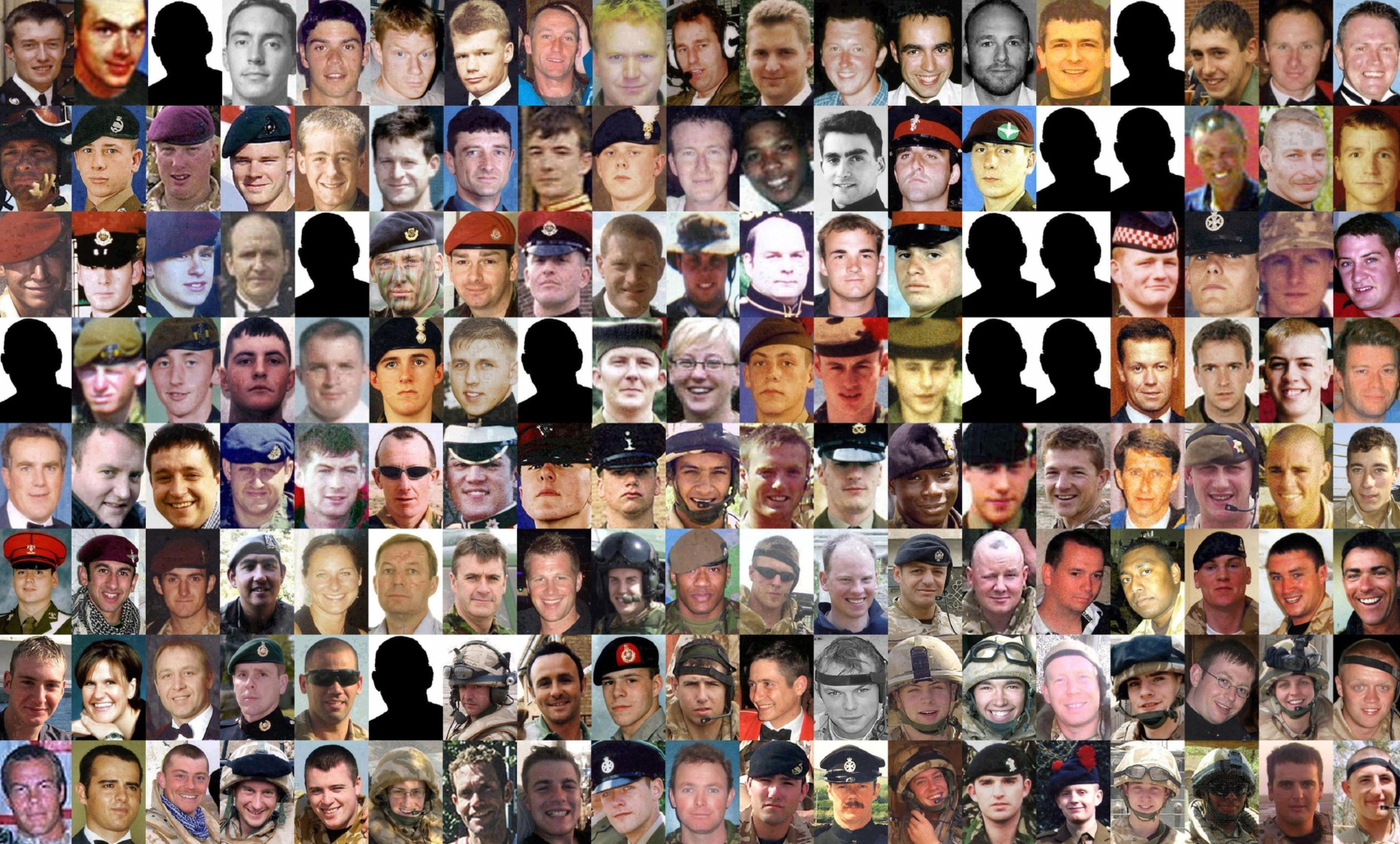 Some of the 179 troops who died during the conflict in Iraq.