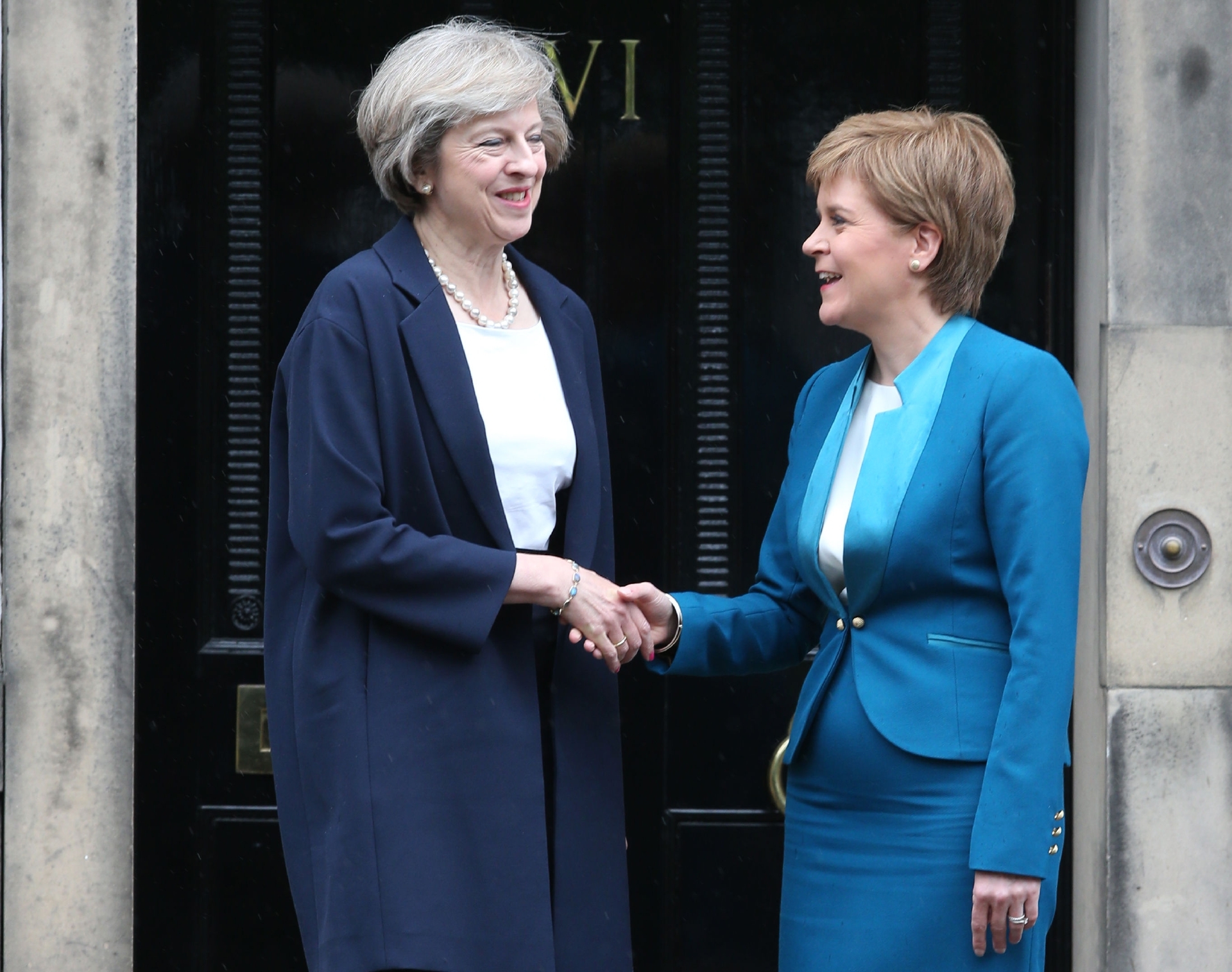 Theresa May meeting Nicola Sturgeon at Bute House earlier this year.