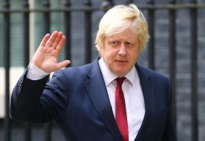 Boris Johnson leaves 10 Downing Street after being appointed Foreign Secretary.