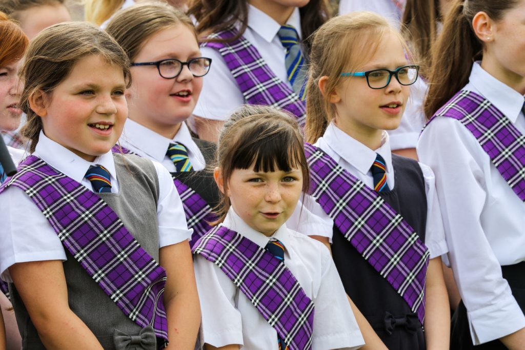 Dundee pupils performed in Slessor Gardens.