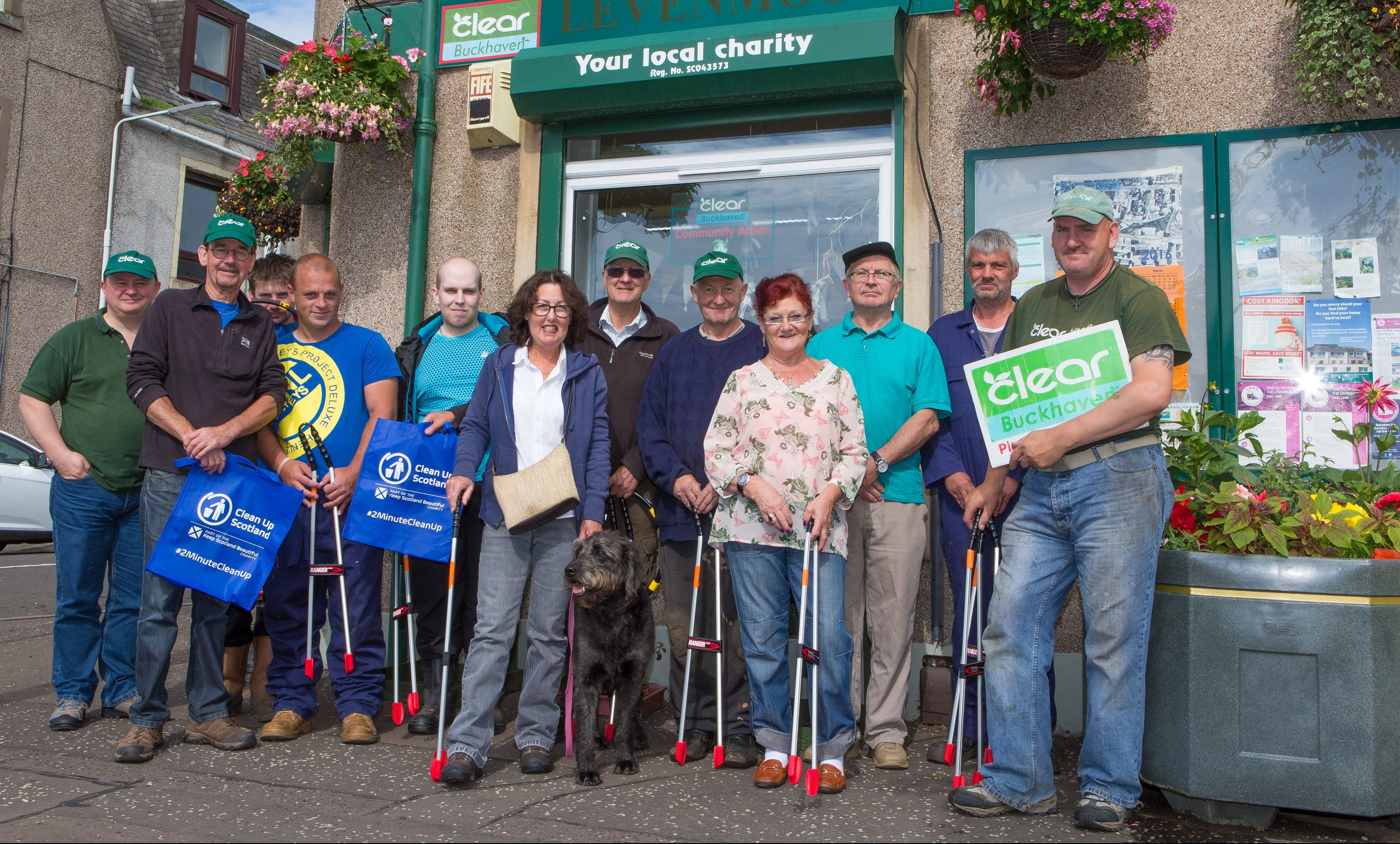 The CLEAR Buckhaven team outside the office in College Street.