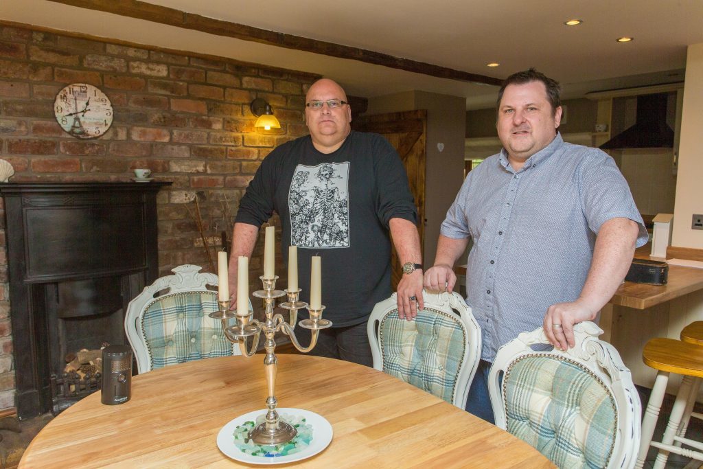 Lenny Low and Greg Stewart inside Mill House 
