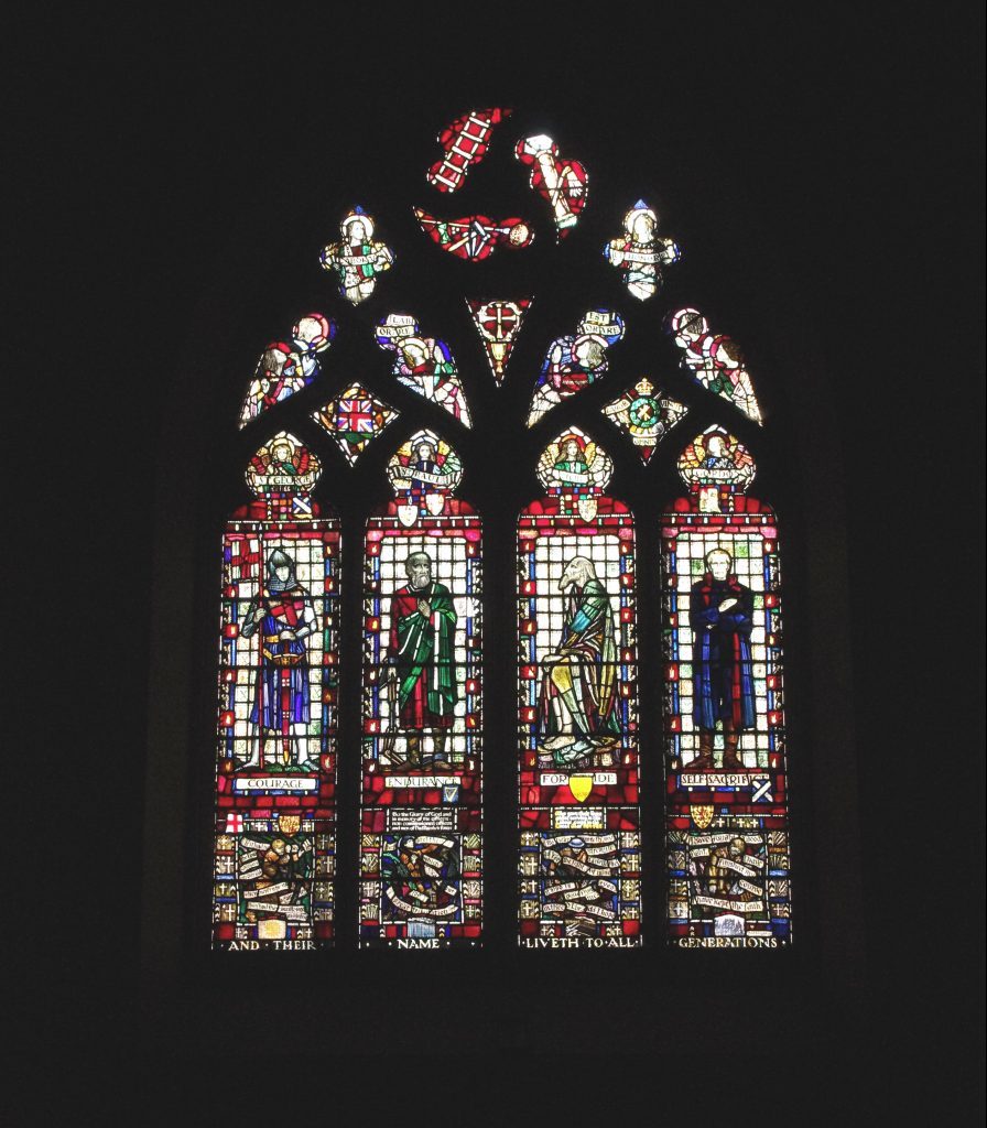 The spectacular stained glass window dates back to the 1920s and will be backlit at night.
