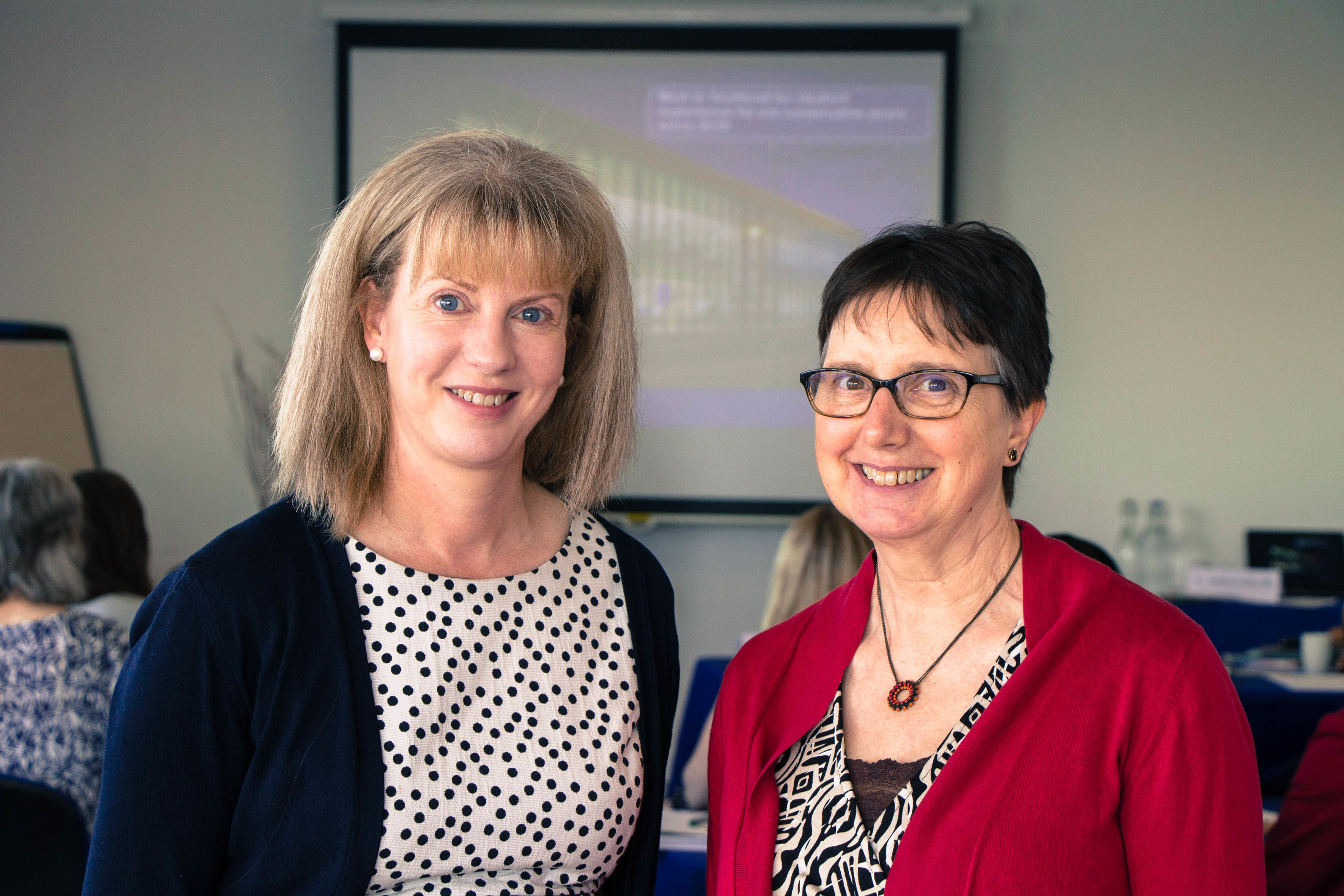 Health secretary Shona Robison and Professor Mary Renfrew.