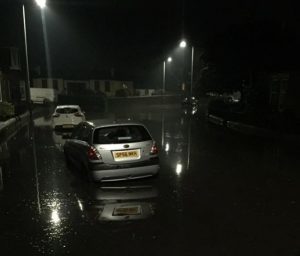 The storm hit Arbroath just before 3am.