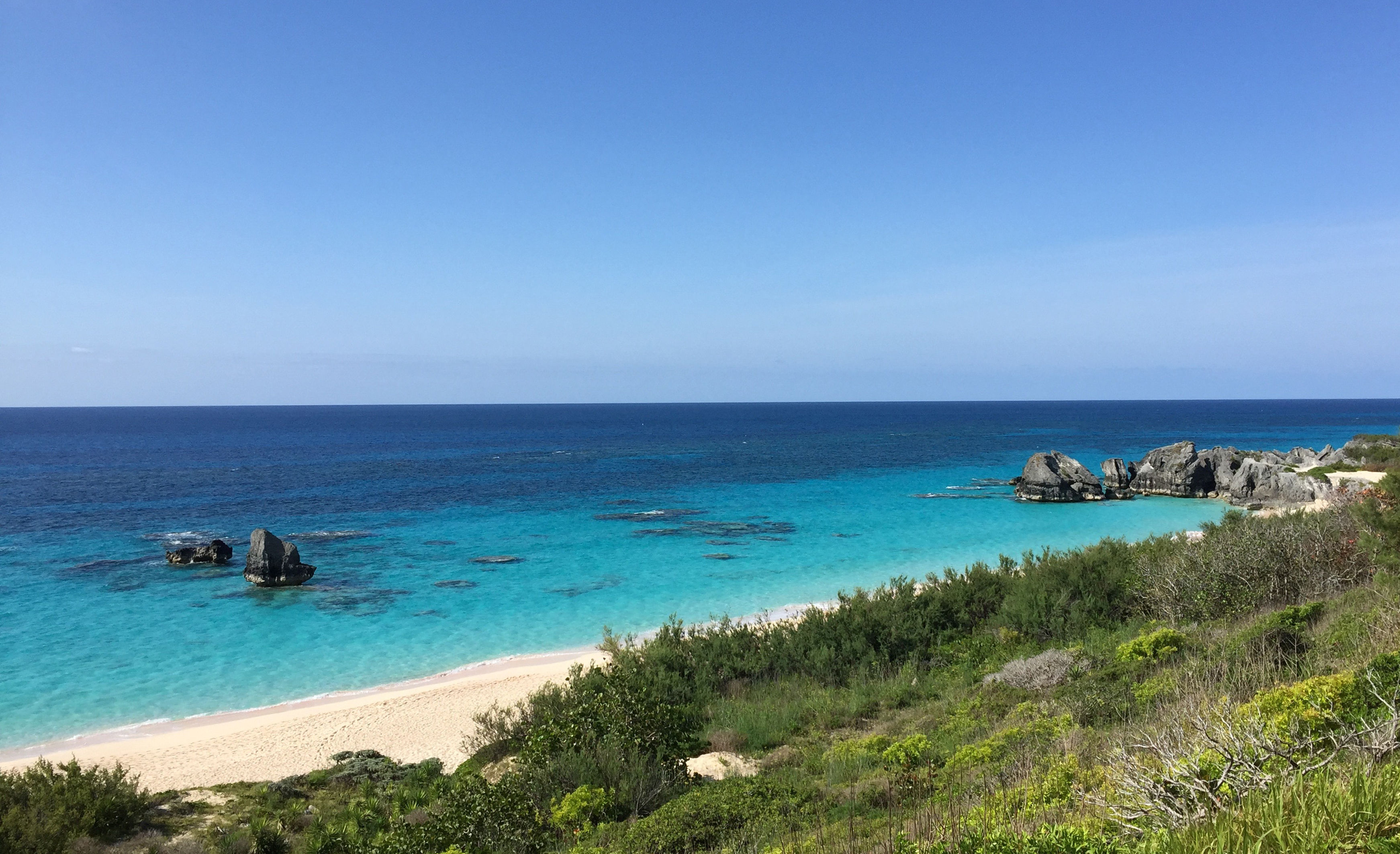 The beach in Bermuda.