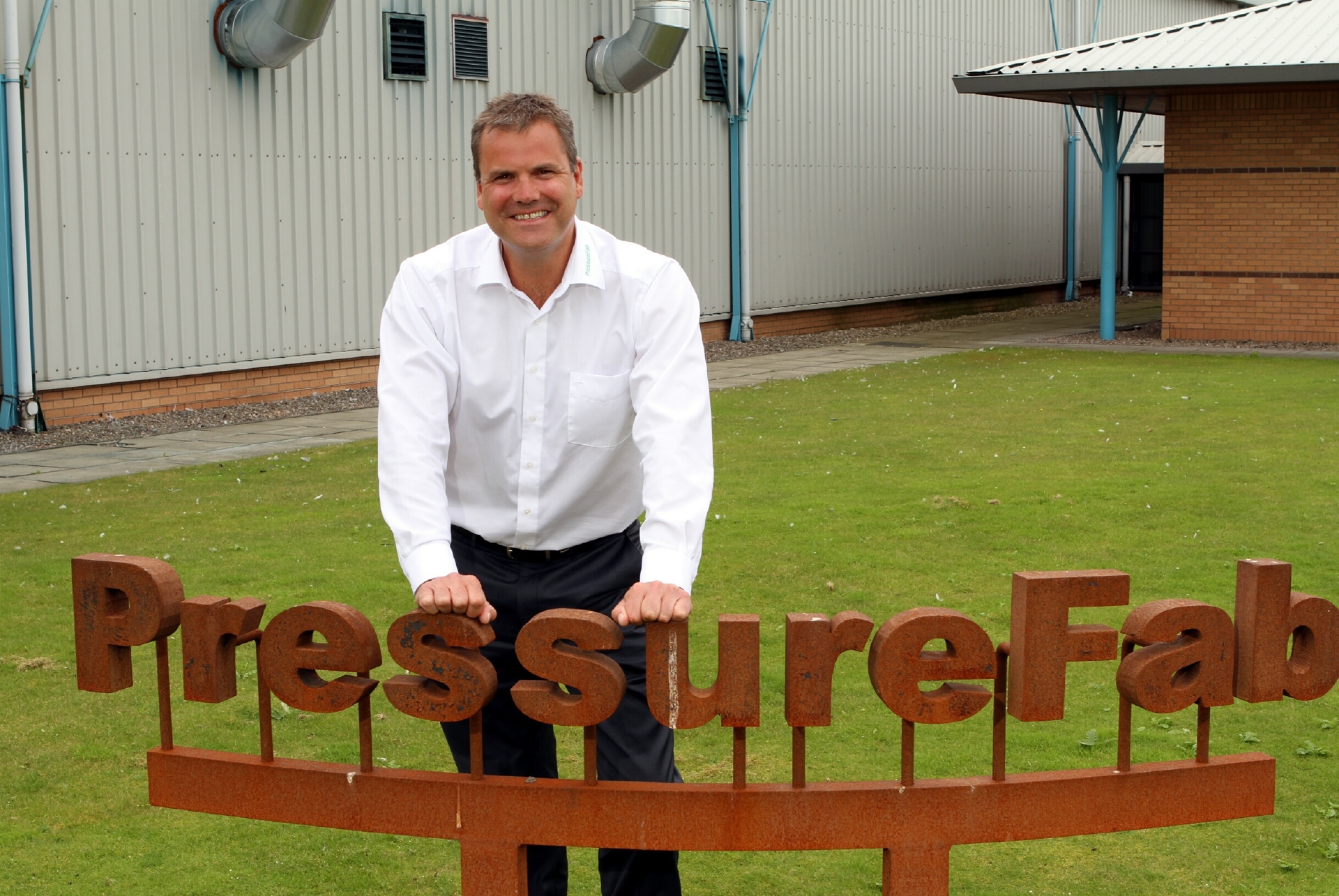 Mr Twickler at PressureFab's former base in Wright Avenue, Riverside.