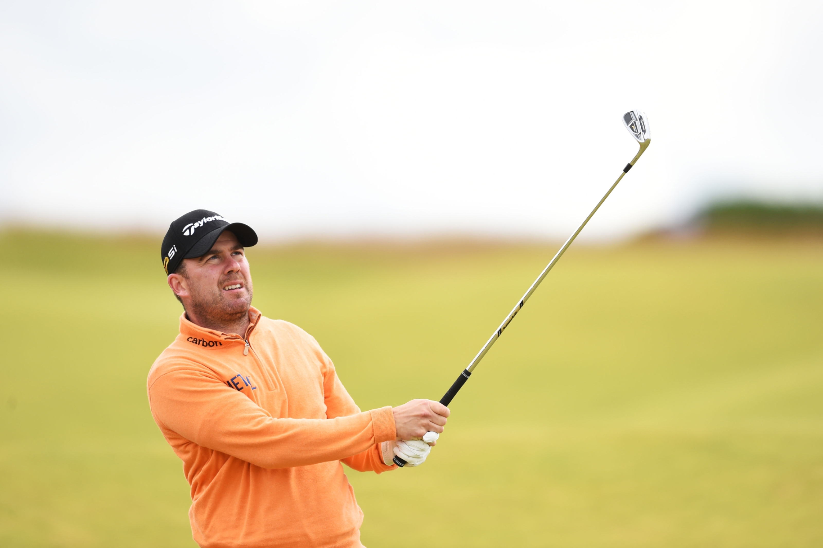 Richie Ramsay hits an approach to the 9th at Castle Stuart yesterday.