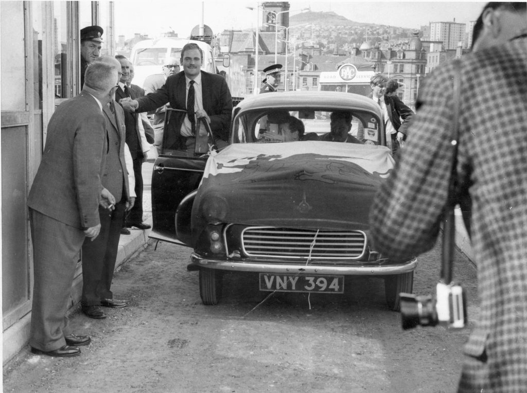Hugh Pincott - the first member of the public to cross the Tay Road Bridge after the official opening by the Queen Mother