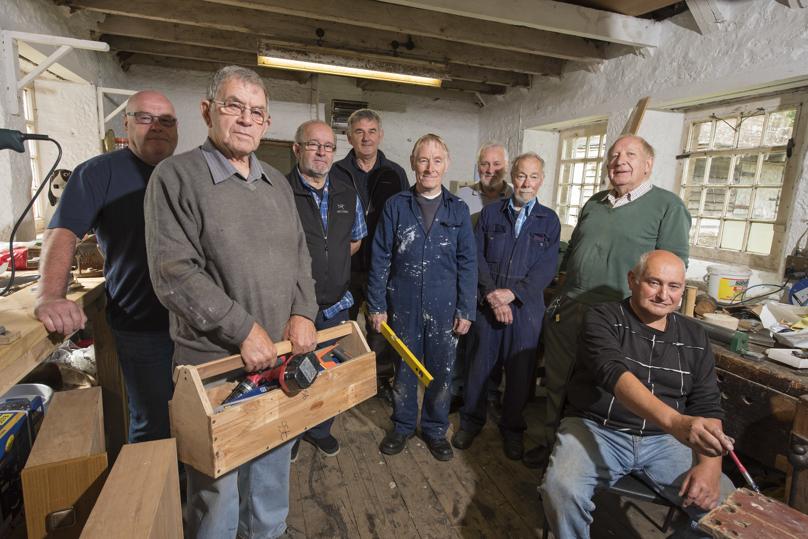 Mr Fairweather with the Arbroath group at Hospitalfield in Arbroath