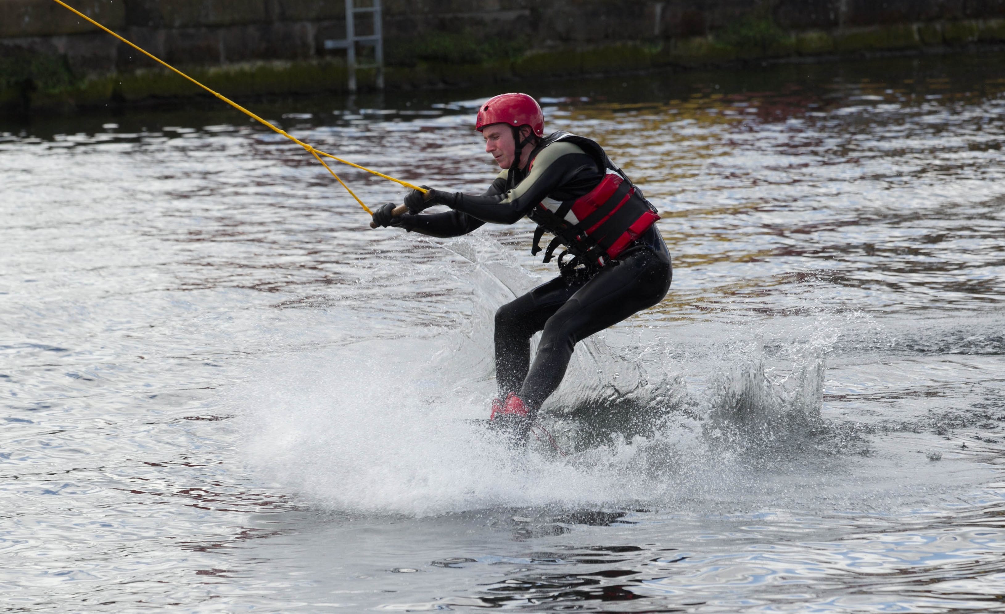 A wakeboarder.