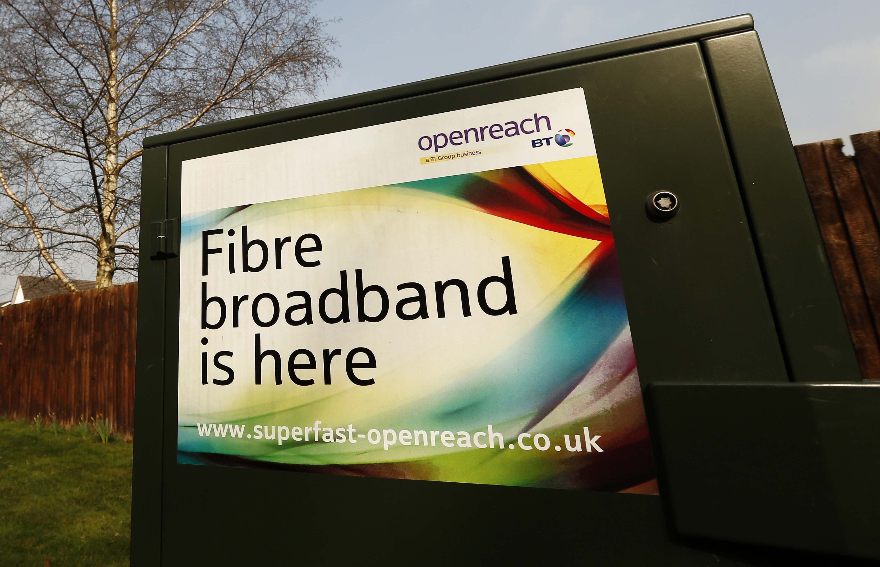 An advertisement from BT Open Reach.