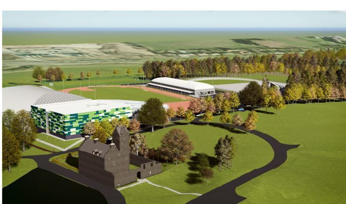 An artist's impression of the proposed Regional Performance Centre in Caird Park.