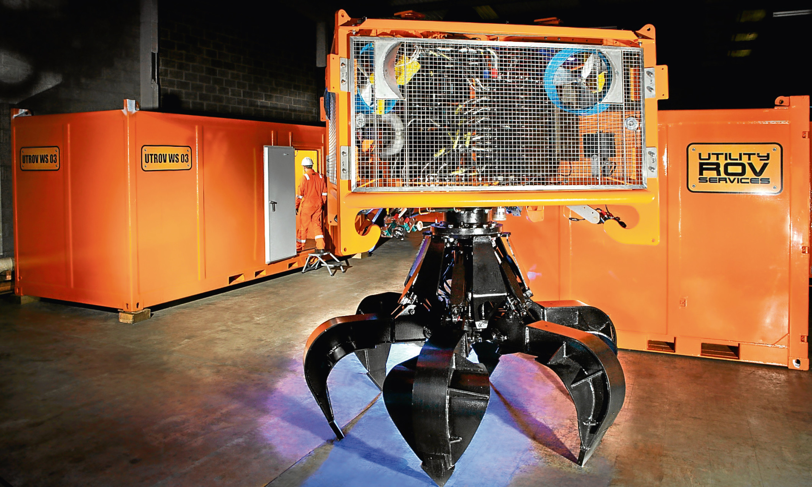 A remotely operated vehicle manufactured by Fife based Utility ROV