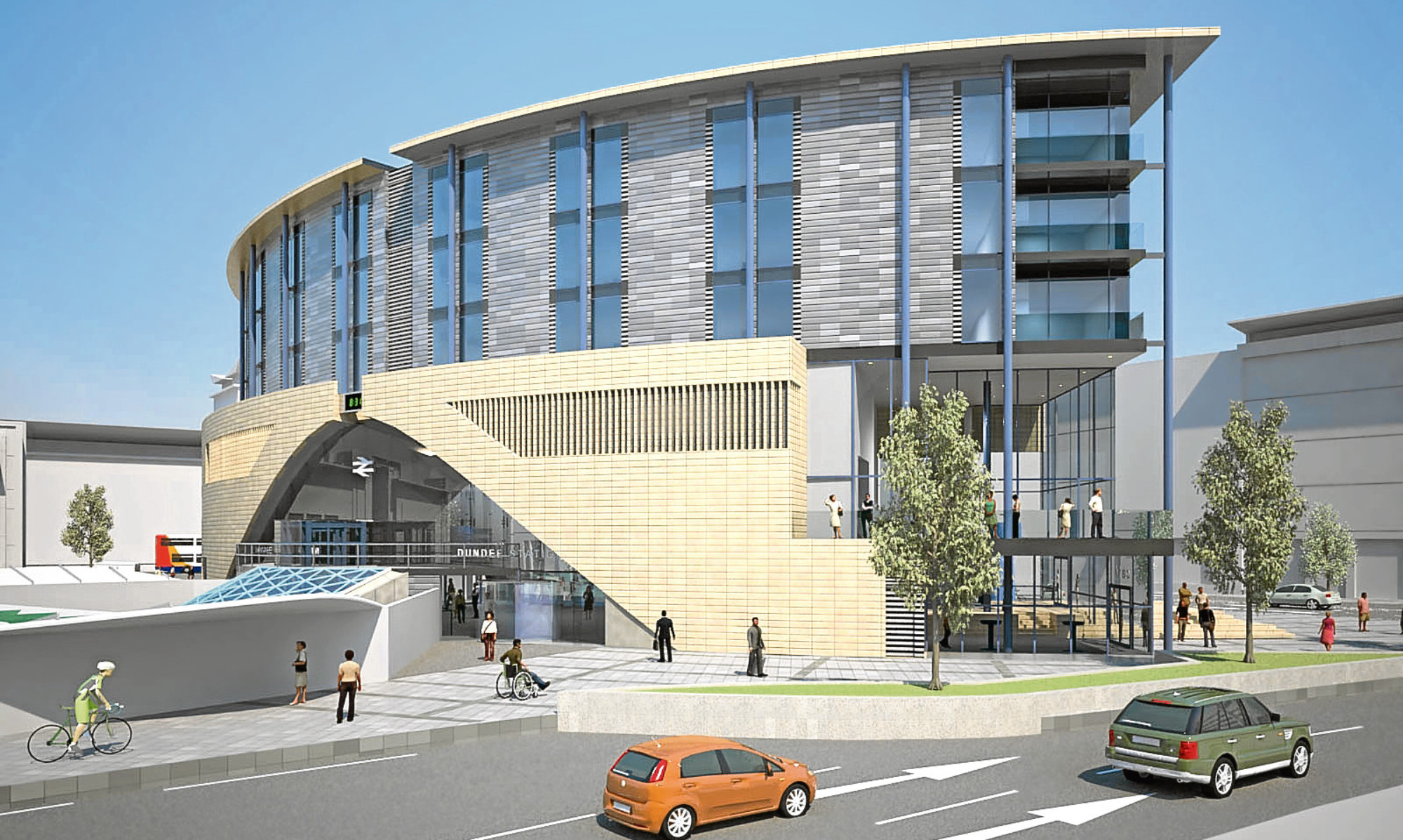 An impression of how Dundee railway station will look once the redevelopment is completed