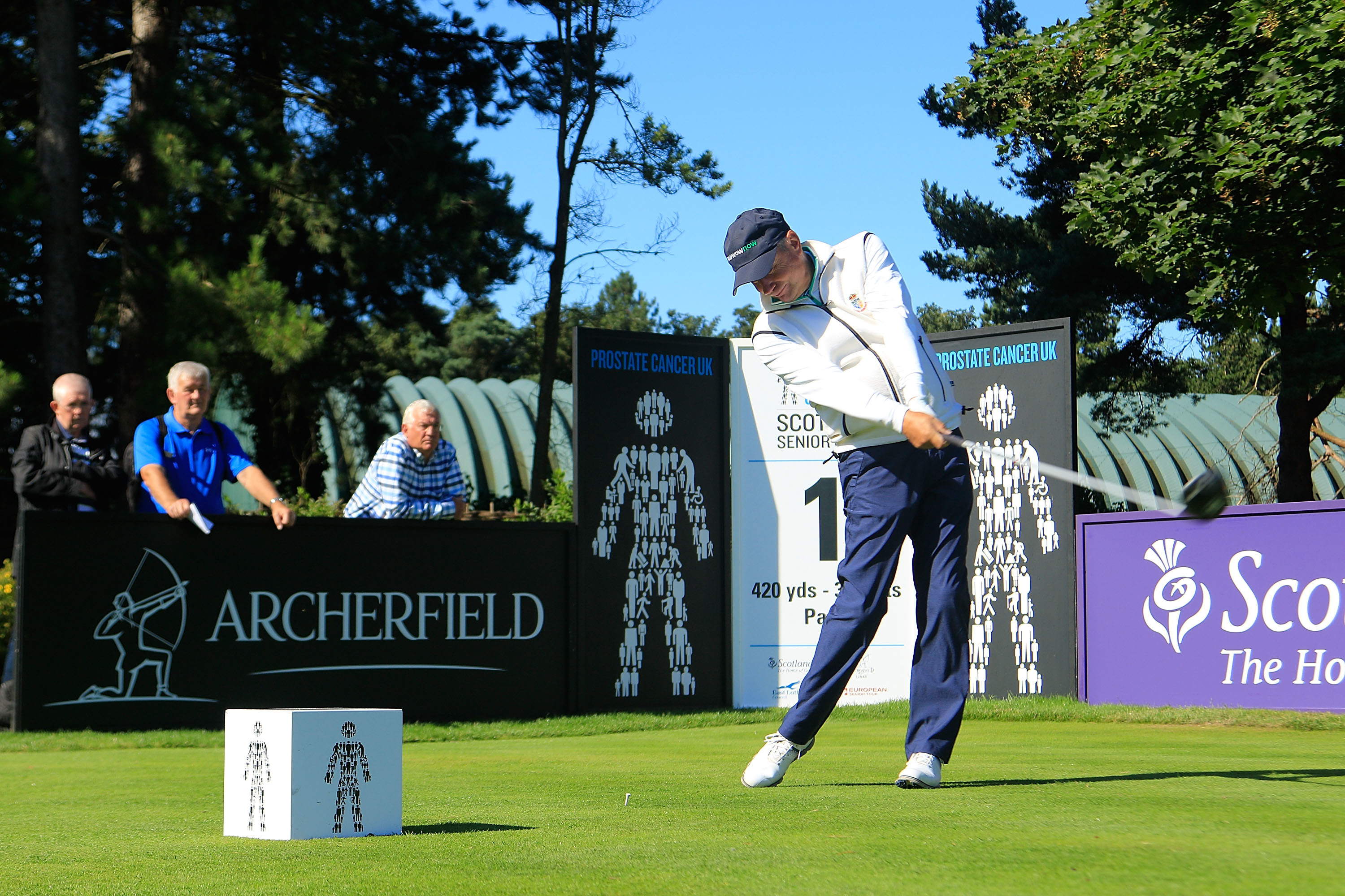 Paul Eales during his final round 68 that brought him a comeback win in the Prostate Cancer UK Scottish Seniors Open.