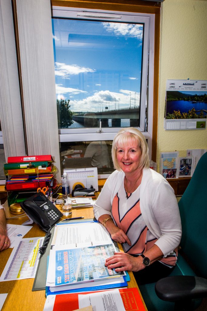  Fiona Fraser (Operational Manager) in her office. Tay Road Bridge Joint Board, Administration Office, Marine Parade, Dundee.