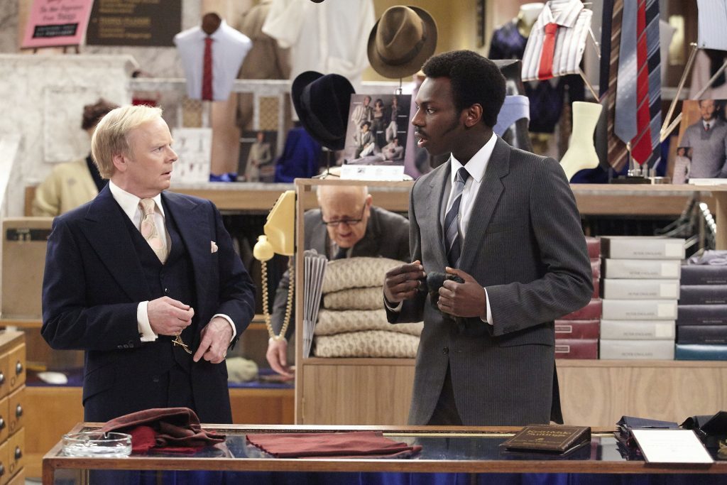 Are You Being Served? Picture Shows: Mr Humphries (Jason Watkins), Mr Conway (Kayode Ewumi)