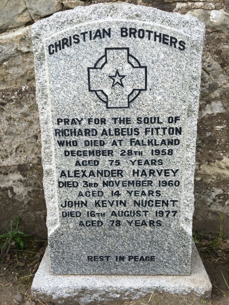 The grave in Falkland cemetery