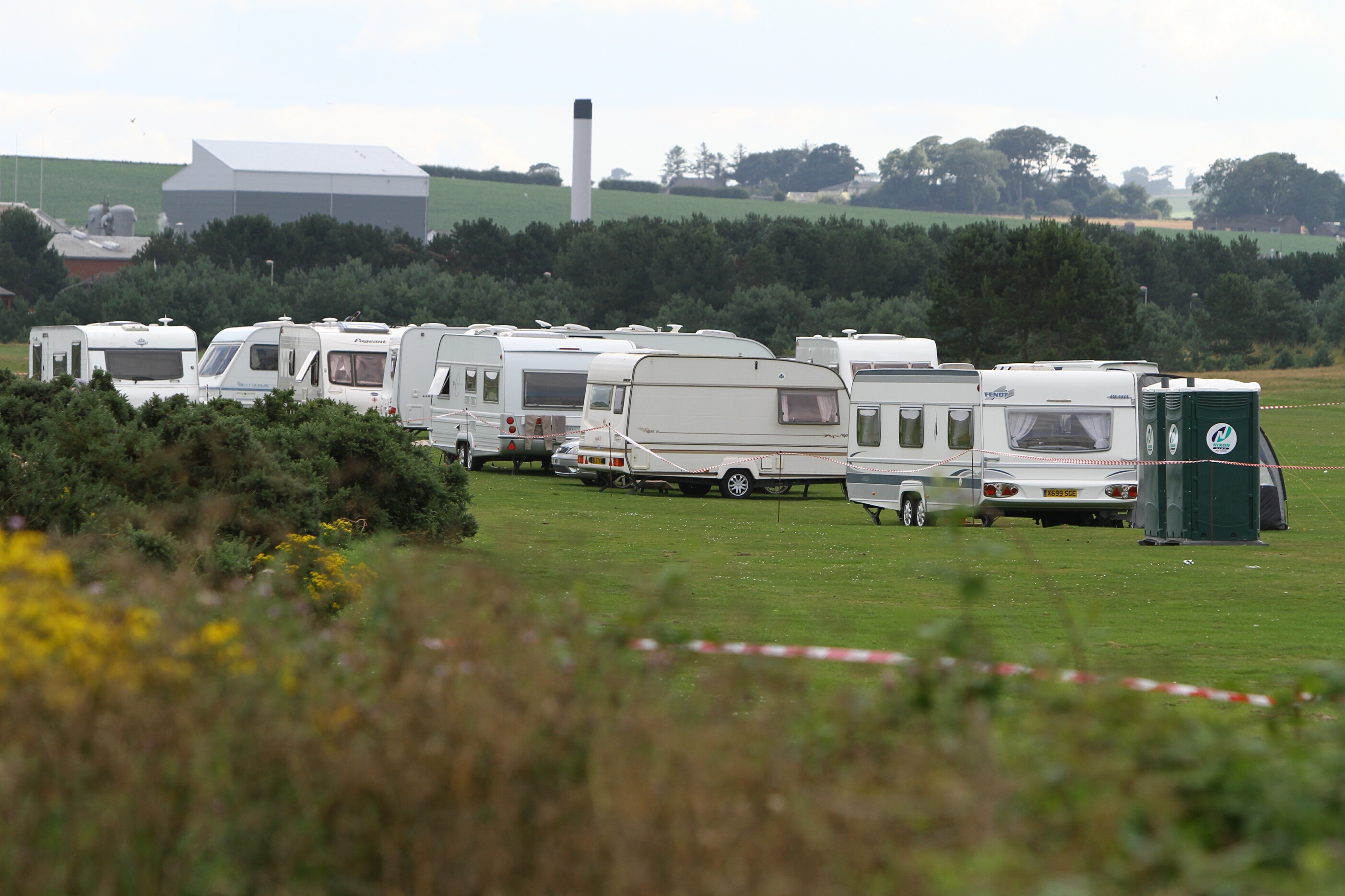 Travellers camped at the Links in Montrose.