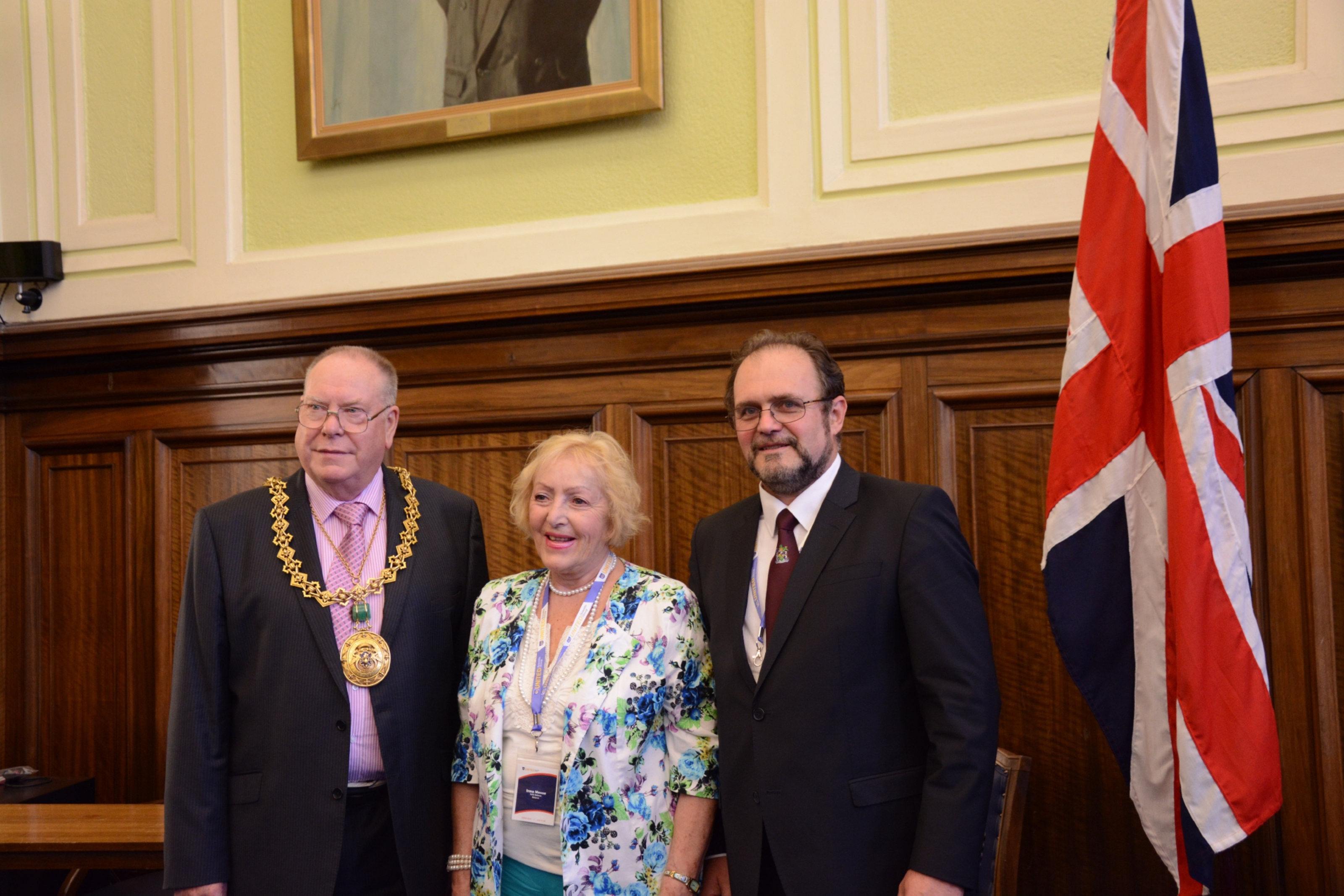 Lord Provost Bob Duncan with Professor Mosse and Professor Zhelev