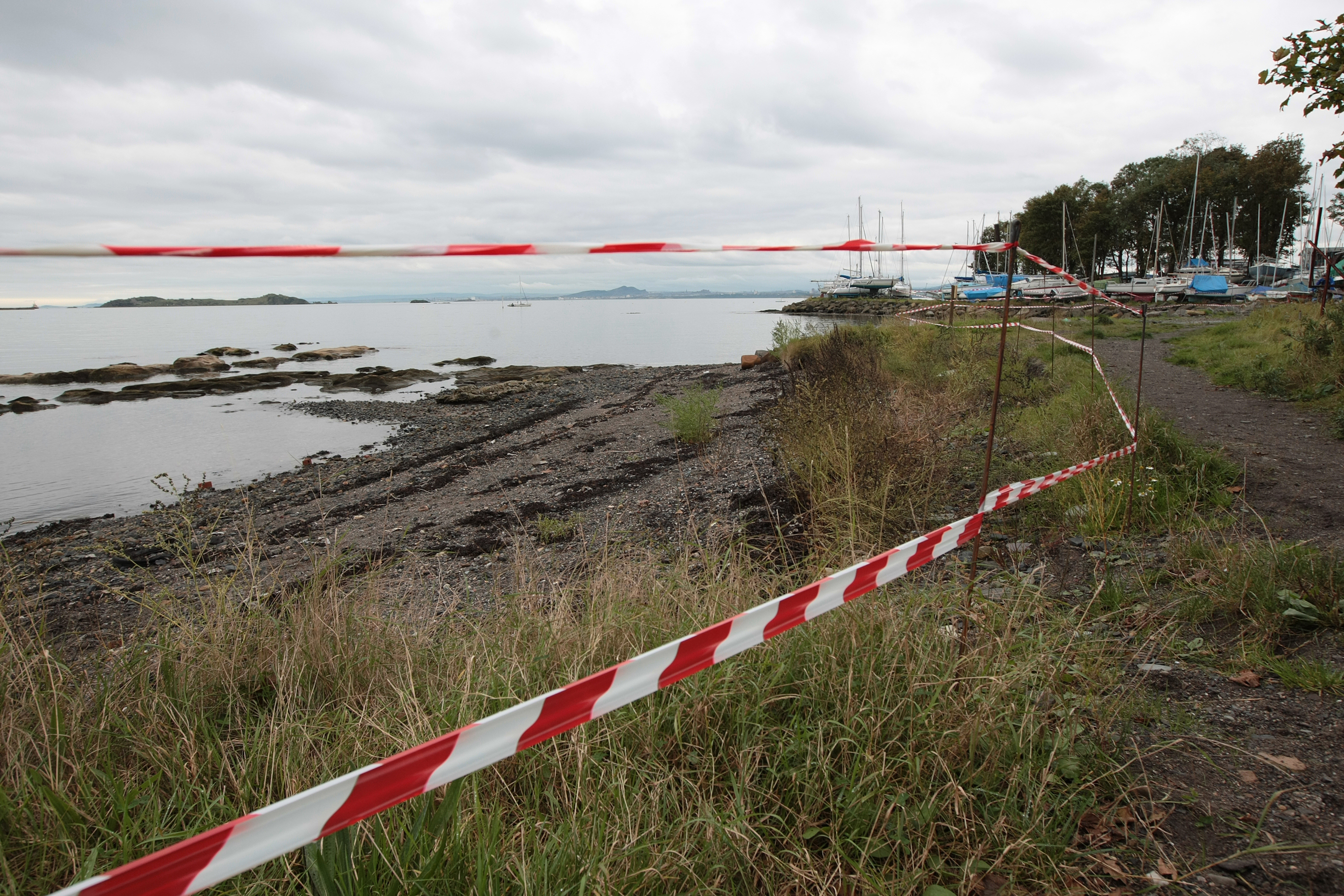 Part of the beach at Dalgety Bay where radioactive particles were found.