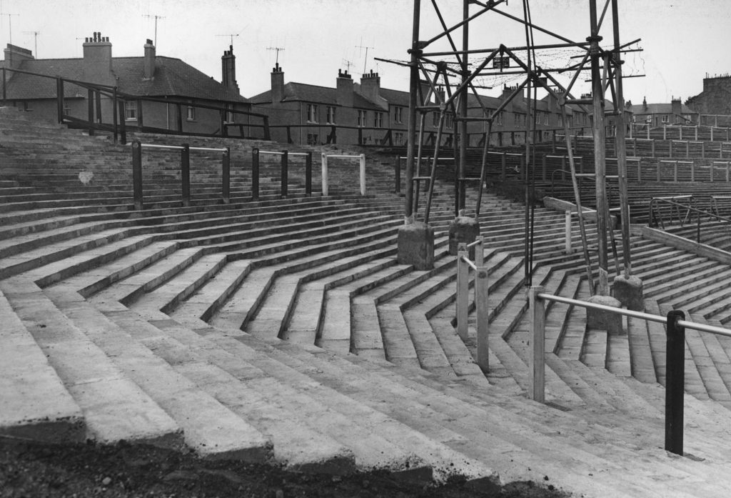July 1962: The terracing.