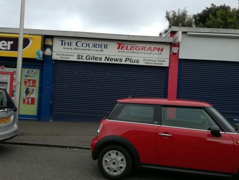 Police are on the hunt for a man suspected of trying to rob the St Giles News Plus store