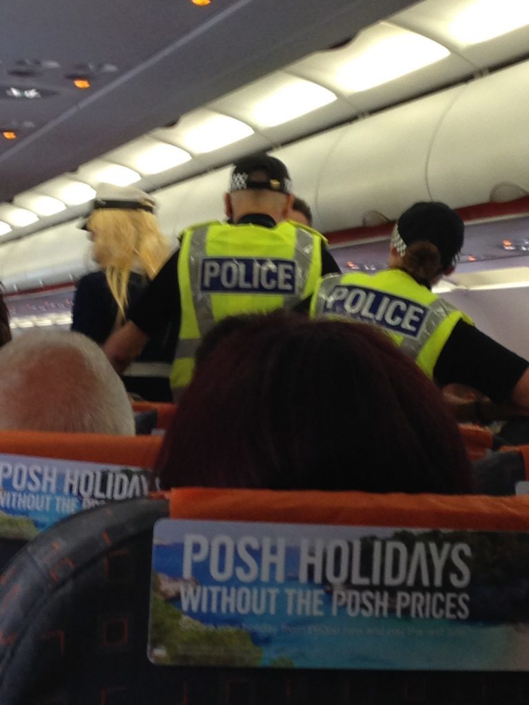 Police boarded flight number ezy6931