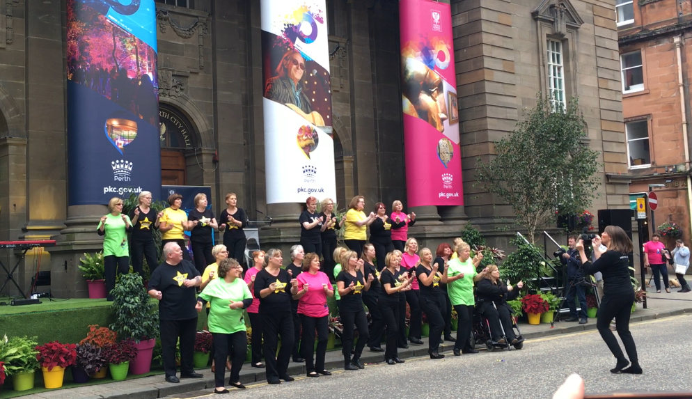 Perth's Rock Choir help launch the City of Culture bid.