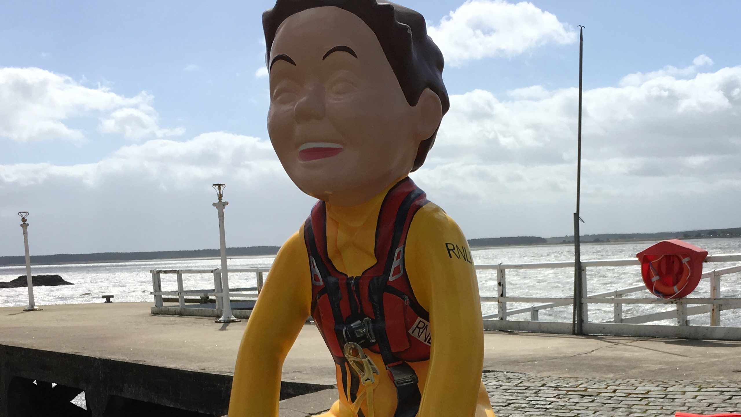 The Oor Lifesaver statue, nicknamed Stormy Stan by Broughty Ferry residents.