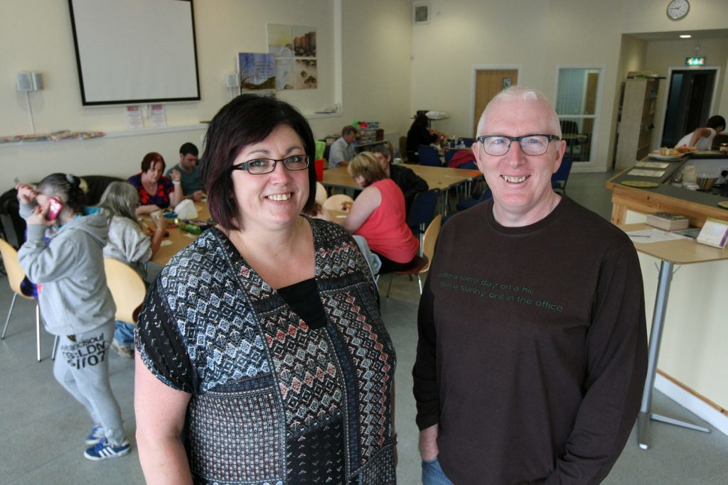 Tracey McLeod and Martin Fair in the Havilah premises in Arbroath