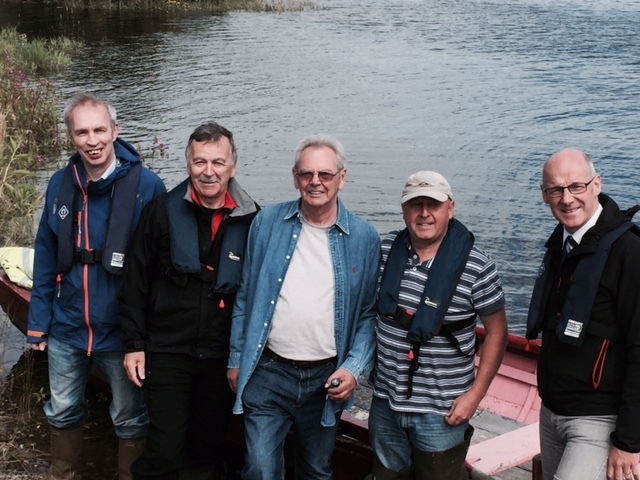 John Swinney MSP, right, with members of the Tay and Earn Trust.