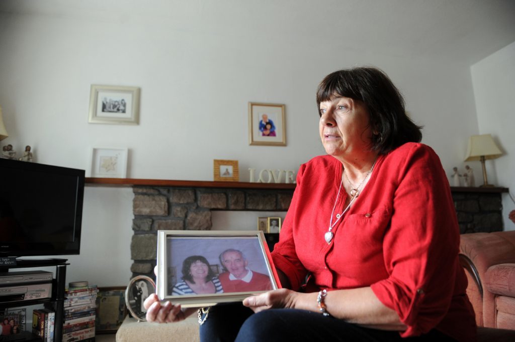 Amanda Kopel at home in Kirriemuir with a treasure photograph.