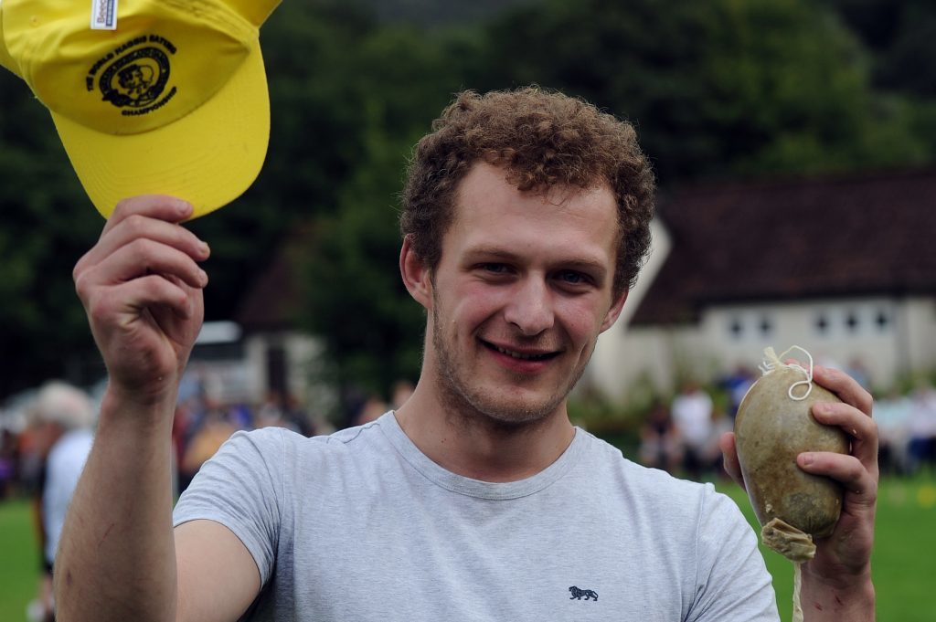 Winner of the Haggis Eating Championship, Alastair Ross