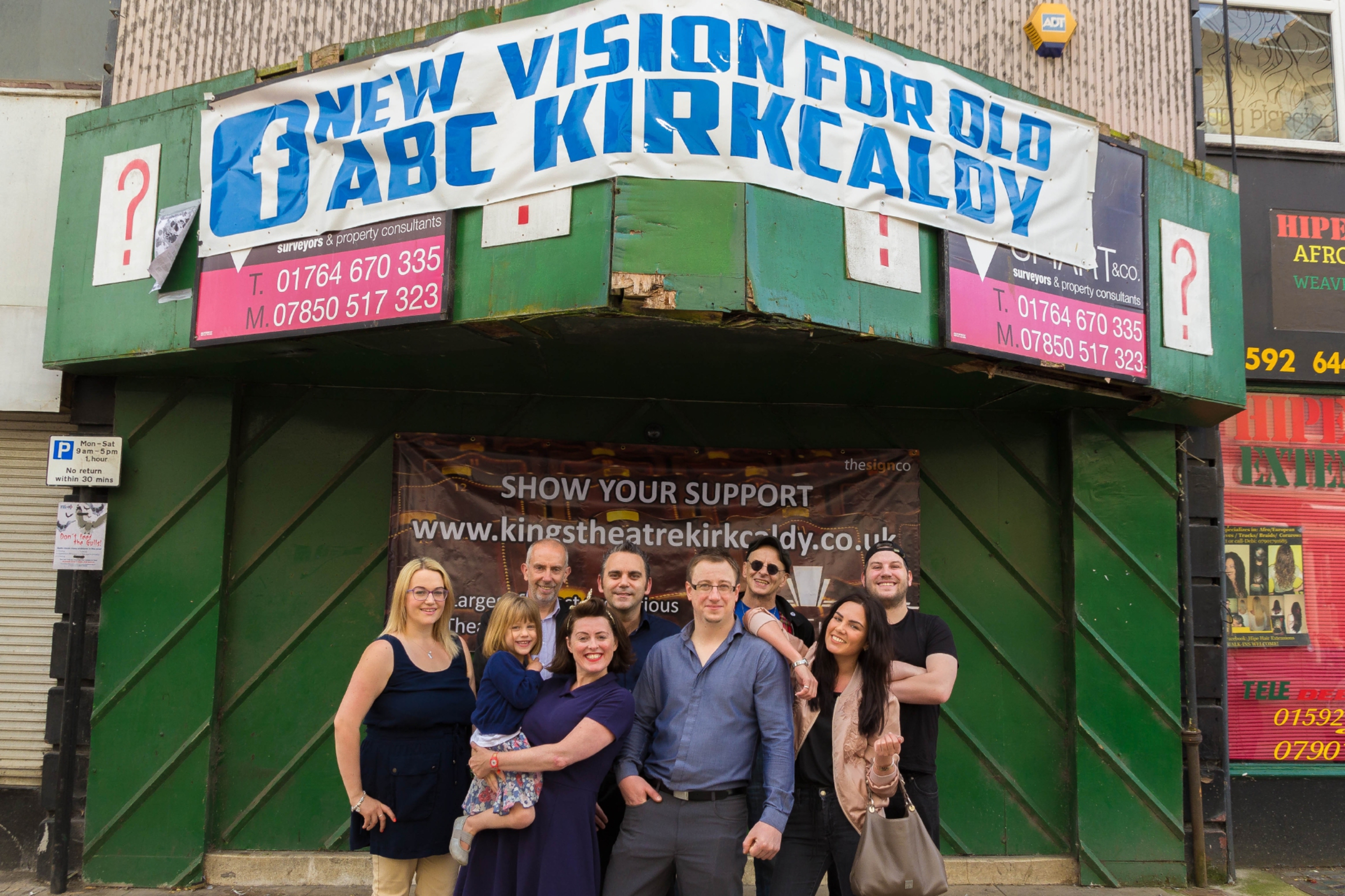 Kings Theatre Kirkcaldy members celebrate taking control of the former cinema building.