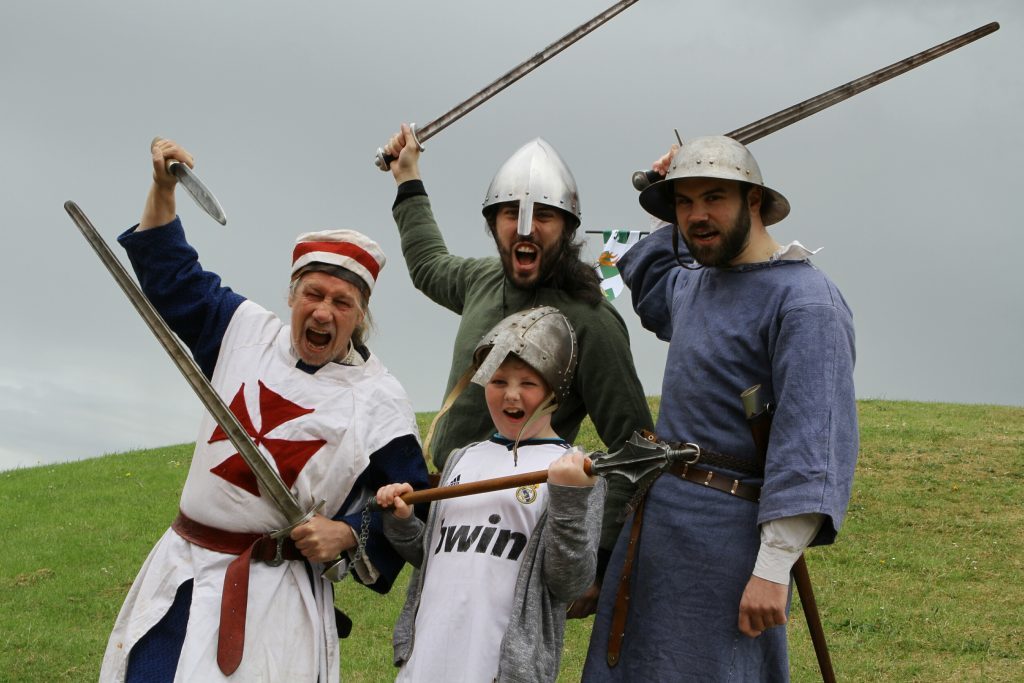Knights of Monymusk at a recent medieval fayre in Monifieth 