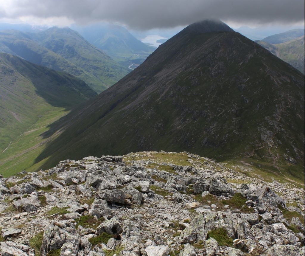 View from the top: on Buachaille Etive Beag.