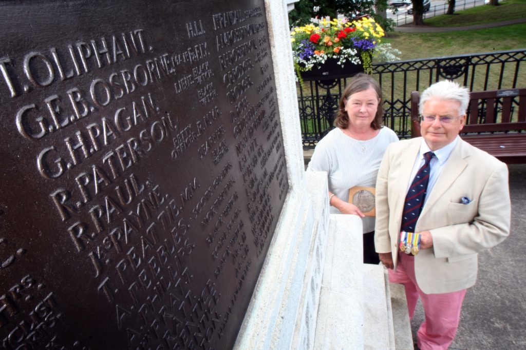 The Pagan and Osborne names sit next to each other on Cupar War Memorial